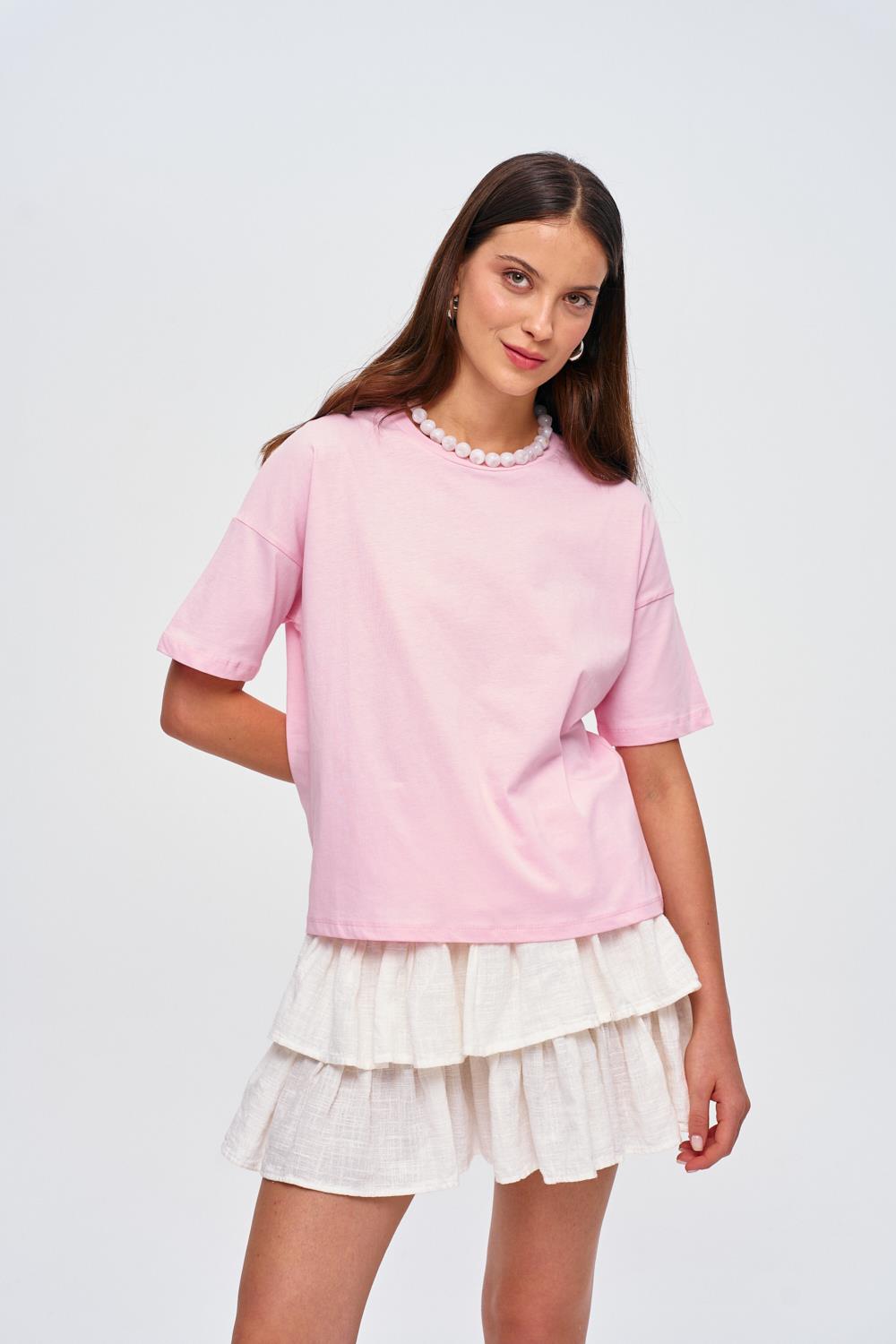 Rosa Basic-T-Shirt