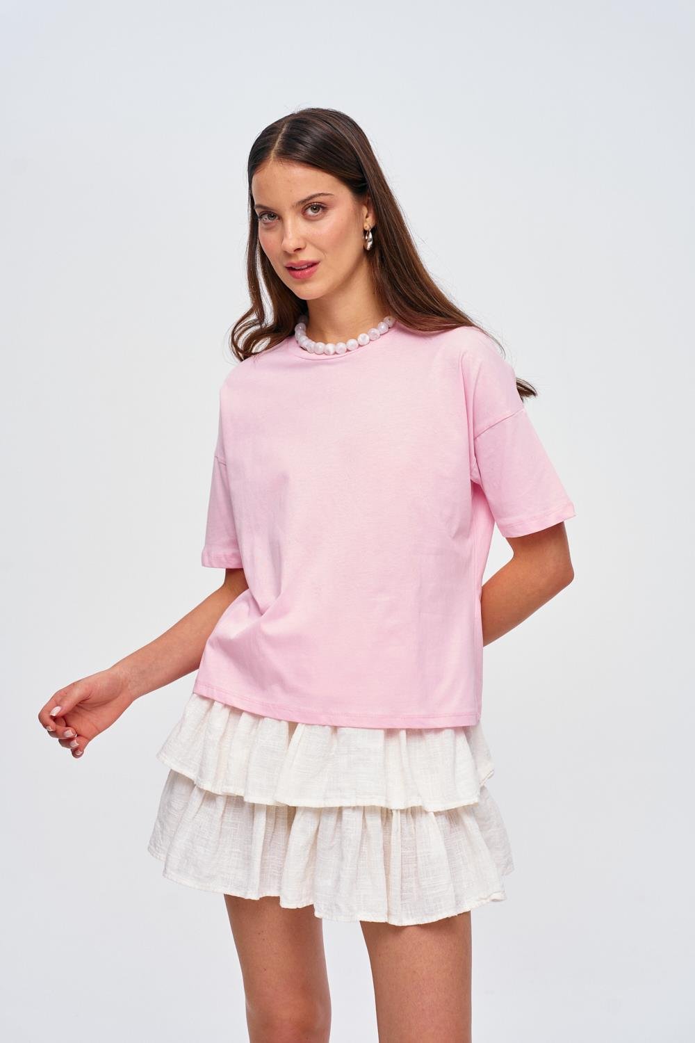 Rosa Basic-T-Shirt